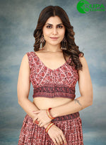 Load image into Gallery viewer, New Designer Multi Color Digital Printed And Crushed Work Lehenga Choli