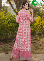 Load image into Gallery viewer, New Designer Pink Color Digital Print Work Rayon Kurti