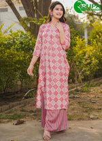 Load image into Gallery viewer, New Designer Pink Color Digital Print Work Rayon Kurti