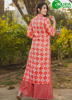 Load image into Gallery viewer, Eye Catchy Red Color Rayon splendid Print Party Wear Kurti