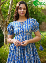 Load image into Gallery viewer, Eye Catchy Blue Rayon Digital Print Work Casual Kurti