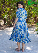 Load image into Gallery viewer, Gorgeous Blue Rayon Digital Print Work Designer for Casual Kurti