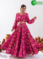 Load image into Gallery viewer, Attractive Magenta Color Chinon Readymade with Digital Print Work Lehenga Choli