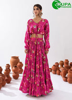Load image into Gallery viewer, Attractive Magenta Color Chinon Readymade with Digital Print Work Lehenga Choli