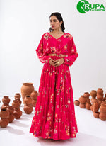 Load image into Gallery viewer, Beautiful Rani Pink Color Chinon Readymade with Digital Print Work Lehenga Choli