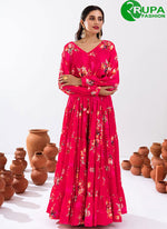 Load image into Gallery viewer, Beautiful Rani Pink Color Chinon Readymade with Digital Print Work Lehenga Choli