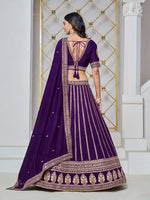 Load image into Gallery viewer, Violet Art Silk Embroidered and Sequins Work Lehenga Choli