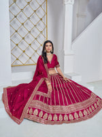 Load image into Gallery viewer, Beautiful Silk Embroidered and Sequins Work Lehenga Choli for Women