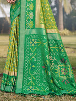 Load image into Gallery viewer, Beautiful Aqua Green Color Silk Party Wear Saree