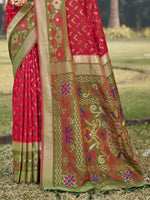 Load image into Gallery viewer, Attractive Red With Multi Color Silk Traditional Saree