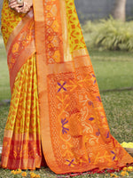Load image into Gallery viewer, Yellow Color Silk Trendy Party Wear Saree