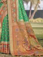 Load image into Gallery viewer, Speechless Green Color Silk Weaving Party Wear Saree