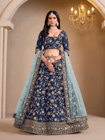 Load image into Gallery viewer, Marvelous Art Silk Lehenga Choli In Teal