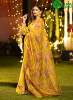 Load image into Gallery viewer, Glorious Yellow Multi Color Chinon Readymade Lehenga Choli