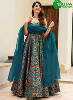 Load image into Gallery viewer, Morpeach Color Silk Designer With Digital Print Gown