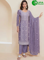 Load image into Gallery viewer, Gorgeous Purple Color With Embroidery Work And Pakistani Palazzo Salwar Suit