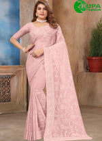 Load image into Gallery viewer, New Designer Peach Color Georgette Traditional Saree