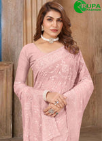 Load image into Gallery viewer, New Designer Peach Color Georgette Traditional Saree