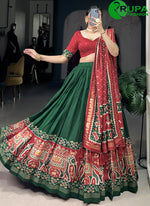 Load image into Gallery viewer, Wonderful Mustad Color Tussar Silk with Patola Print Work Lehenga Choli
