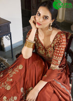 Load image into Gallery viewer, Beautiful Orange Color Sequins and Thread Embroidery Work Lehenga Choli