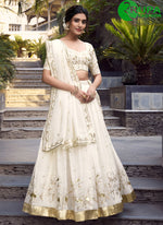 Load image into Gallery viewer, New Designer Off White Color Sequins and Thread Embroidery Work Lehenga Choli