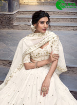 Load image into Gallery viewer, New Designer Off White Color Sequins and Thread Embroidery Work Lehenga Choli