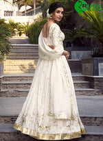 Load image into Gallery viewer, New Designer Off White Color Sequins and Thread Embroidery Work Lehenga Choli