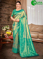 Load image into Gallery viewer, Sea Green Color Weaving Work Kanjivaram Silk Classical Party Wear Saree
