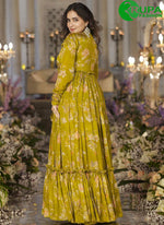 Load image into Gallery viewer, Divine Olive Green Color Airtex Chinon Digital Print Ready Made Western Suit
