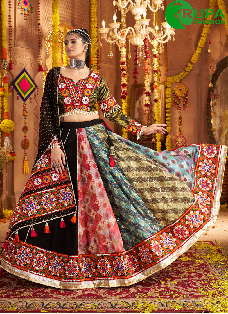 Speechless Multi Color Rayon Designer Lehenga Choli