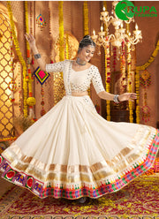 Wonderful Off White Color New Rayon Designer Lehenga Choli