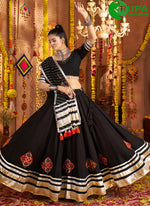 Load image into Gallery viewer, Majestic Rayon Readymade Lehenga Choli with Embroidered, Lace, Mirror and Thread Work
