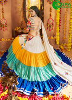Load image into Gallery viewer, Cotton Readymade Lehenga Choli with Embroidered, Mirror and Thread Work
