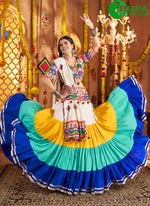 Load image into Gallery viewer, Cotton Readymade Lehenga Choli with Embroidered, Mirror and Thread Work
