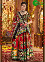 Load image into Gallery viewer, Lovely Red Color Organic Cotton Readymade Traditional Lehenga Choli

