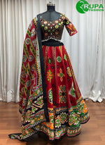 Load image into Gallery viewer, Lovely Red Color Organic Cotton Readymade Traditional Lehenga Choli
