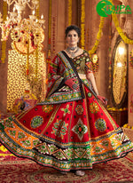 Load image into Gallery viewer, Lovely Red Color Organic Cotton Readymade Traditional Lehenga Choli
