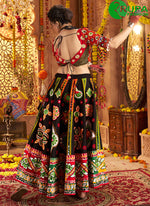 Load image into Gallery viewer, Majestic Black Color Organic Cotton Readymade Traditional Lehenga Choli

