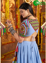 Load image into Gallery viewer, Adorable Blue Color Viscose Cotton New Designer Traditional Ready Made Lehenga Choli
