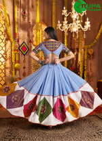 Load image into Gallery viewer, Adorable Blue Color Viscose Cotton New Designer Traditional Ready Made Lehenga Choli
