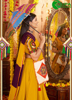 Load image into Gallery viewer, Divine Mustard Yellow Color Cotton Readymade Traditional Lehenga Choli
