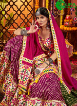 Load image into Gallery viewer, Multi Color Cotton Readymade Lehenga Choli with Embroidered, Mirror, Print and Thread Work
