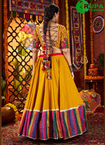 Load image into Gallery viewer, Multi Color Embroidered, Mirror and Thread Work Viscose Cotton Readymade Lehenga Choli
