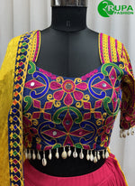 Load image into Gallery viewer, Multi Color Embroidered, Mirror and Thread Work Viscose Cotton Readymade Lehenga Choli

