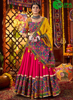 Load image into Gallery viewer, Multi Color Embroidered, Mirror and Thread Work Viscose Cotton Readymade Lehenga Choli
