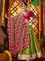 Load image into Gallery viewer, Wonderful Green Color Silk New Designer Ready Made Traditional Lehenga Choli
