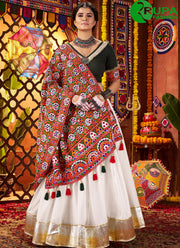 Divine White Color Silk New Designer Traditional Party Wear Lehenga Choli