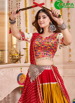 Load image into Gallery viewer, Multi Color Viscose Cotton Lace Work Readymade Traditional Lehenga Choli

