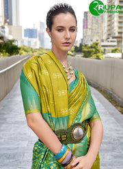 Attractive Multi Color Silk Weaving Work Contemporary Saree