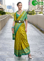 Load image into Gallery viewer, Attractive Multi Color Silk Weaving Work Contemporary Saree

